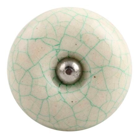 White And GreenCrackle Ceramic Wine Stopper